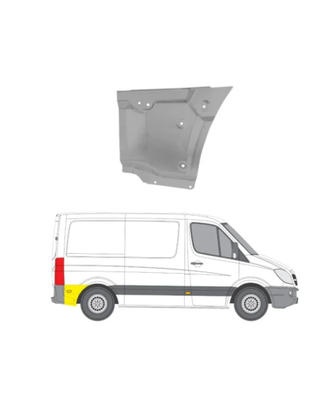 Mercedes Sprinter 06-13 remontdaļa sānam R apakšas daļa aiz riteņa bāze 3250 17CM